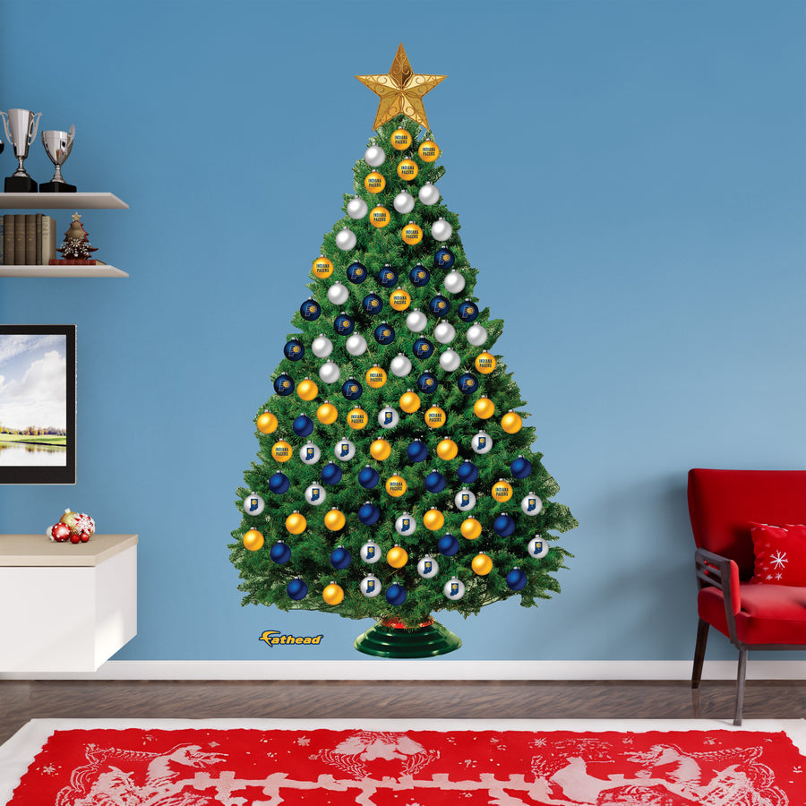 Indiana Pacers - Decorate Your Own Christmas Tree - Official NBA - Reusable Vinyl Wall Decals