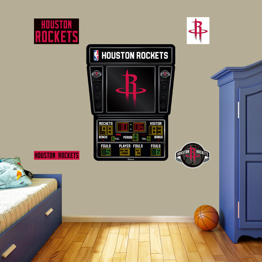 Houston Rockets - RealBig Scoreboard Collection - Official NBA - Reusable Vinyl Wall Decals