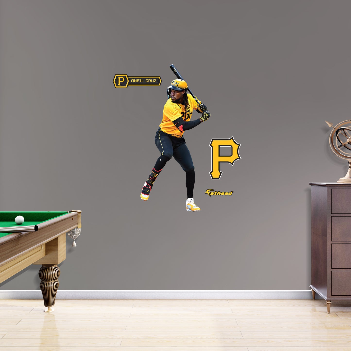 Oneil Cruz - RealBig City Connect Collection - Official MLB - Pittsburgh Pirates - Reusable Vinyl Wall Decals