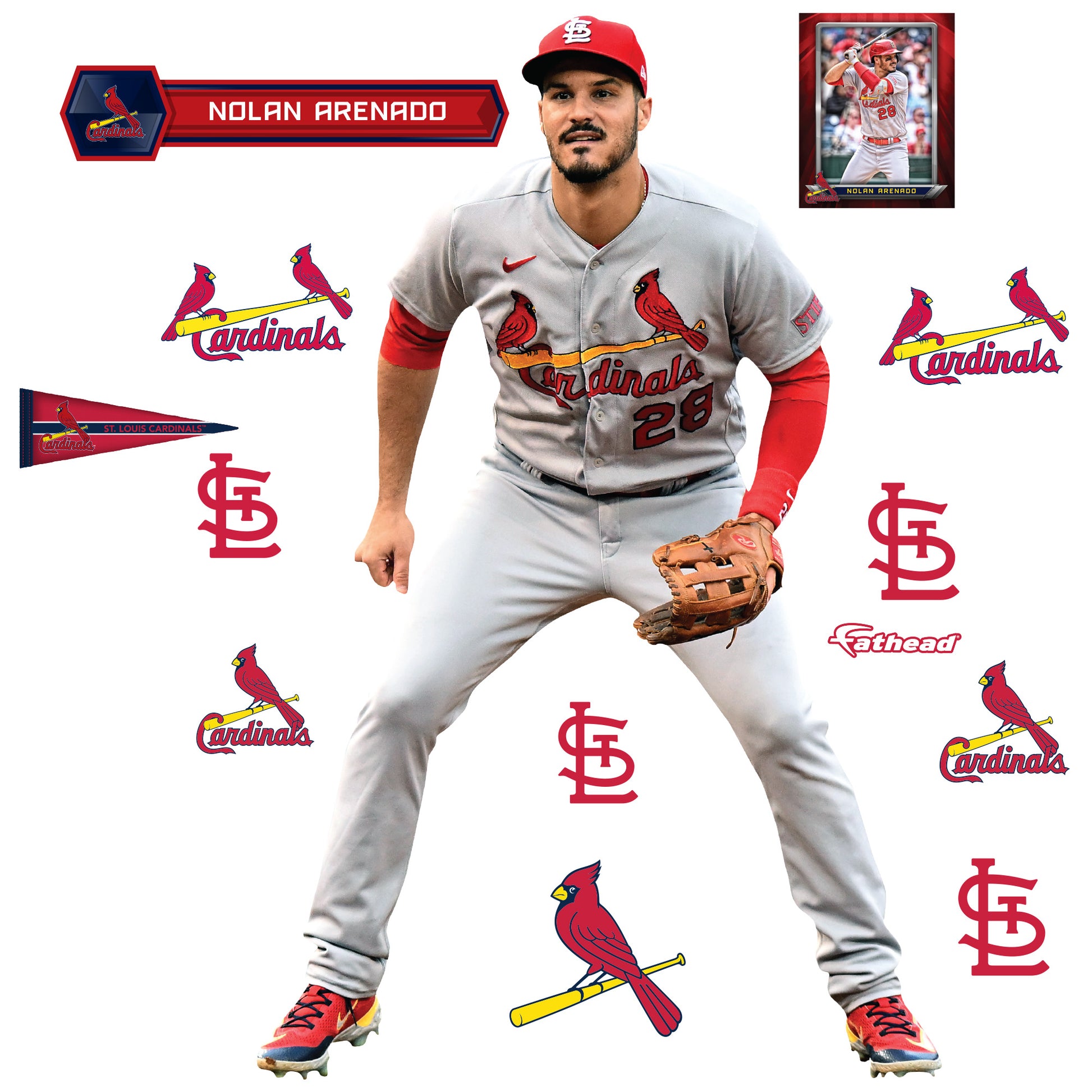St. Louis Cardinals: Nolan Arenado 2023 Fielding - Officially Licensed MLB  Removable Adhesive Decal