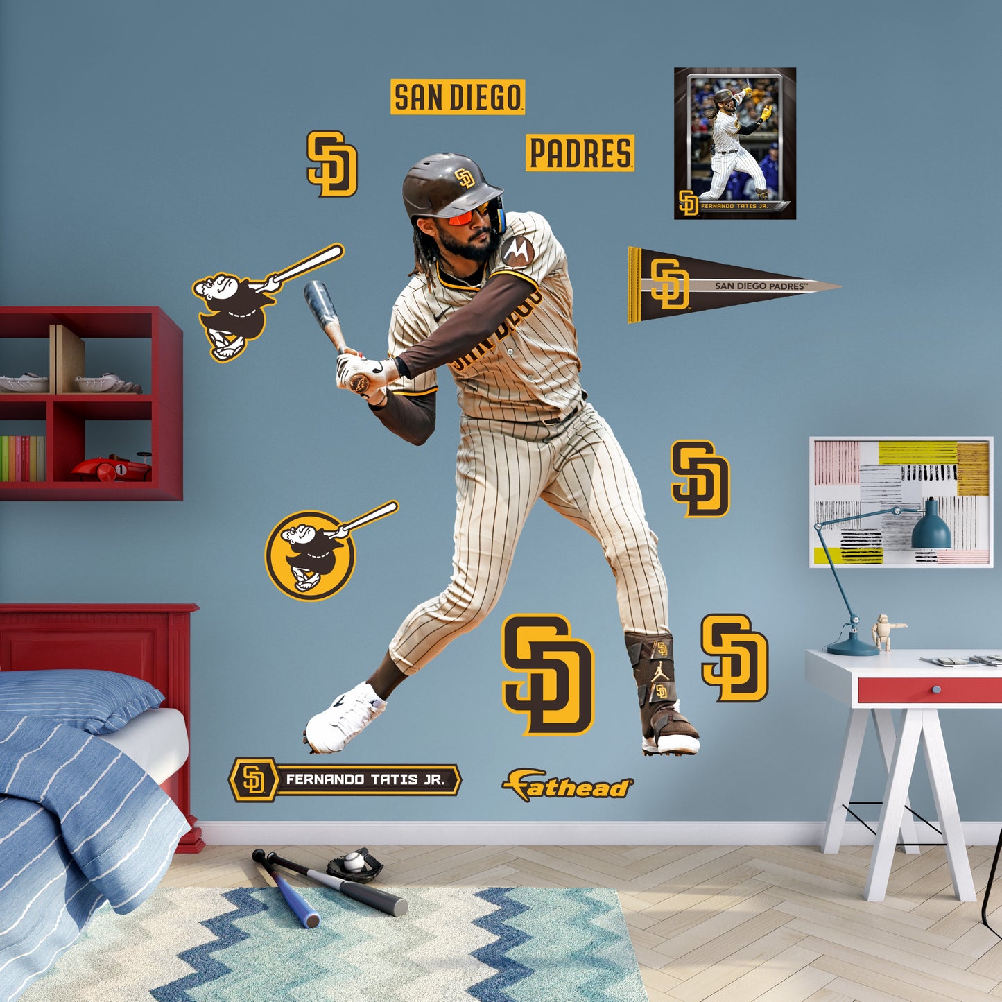 San Diego Padres: Fernando Tatís Jr. 2023 Swing        - Officially Licensed MLB Removable     Adhesive Decal