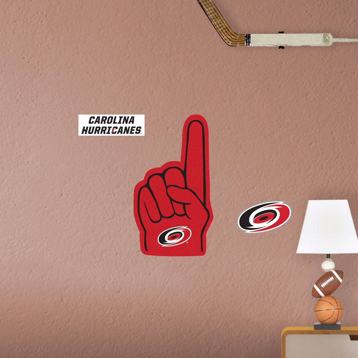 Carolina Hurricanes:    Foam Finger        - Officially Licensed NHL Removable     Adhesive Decal