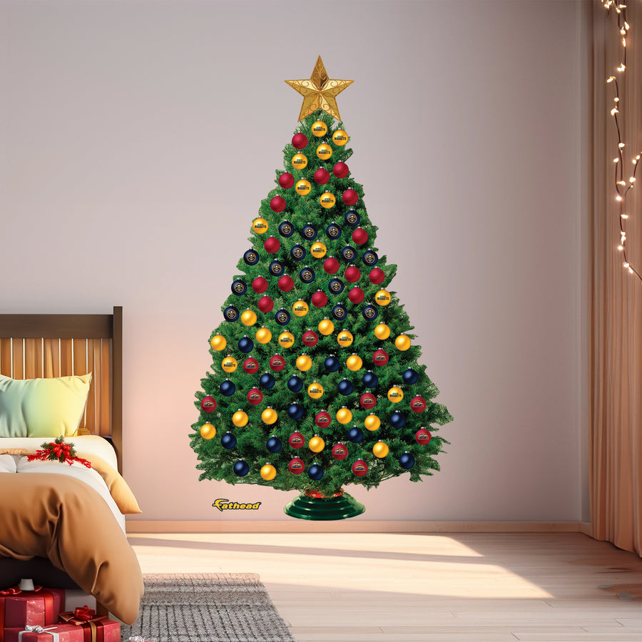 Denver Nuggets - Decorate Your Own Christmas Tree - Official NBA - Reusable Vinyl Wall Decals