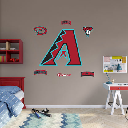 Arizona Diamondbacks:  Logo        - Officially Licensed MLB Removable     Adhesive Decal