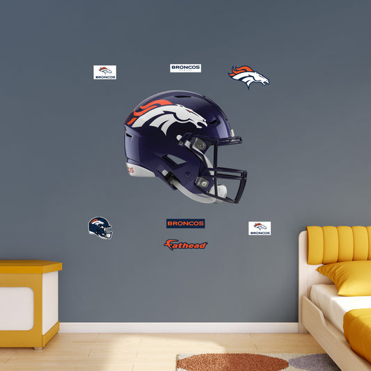 Denver Broncos:  Helmet        - Officially Licensed NFL Removable     Adhesive Decal
