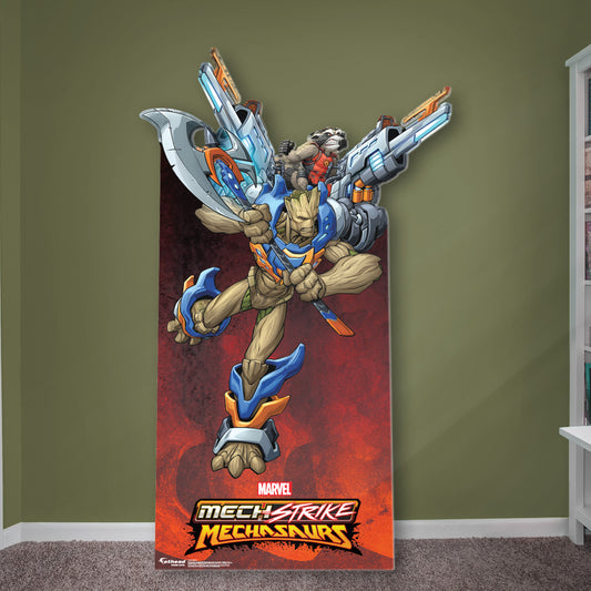 Mech Strike: Mechasaurs: Groot and Rocket Life-Size   Foam Core Cutout  - Officially Licensed Marvel    Stand Out