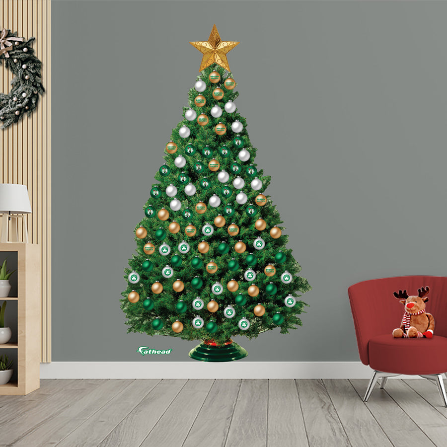 Boston Celtics - Decorate Your Own Christmas Tree - Official NBA - Reusable Vinyl Wall Decals