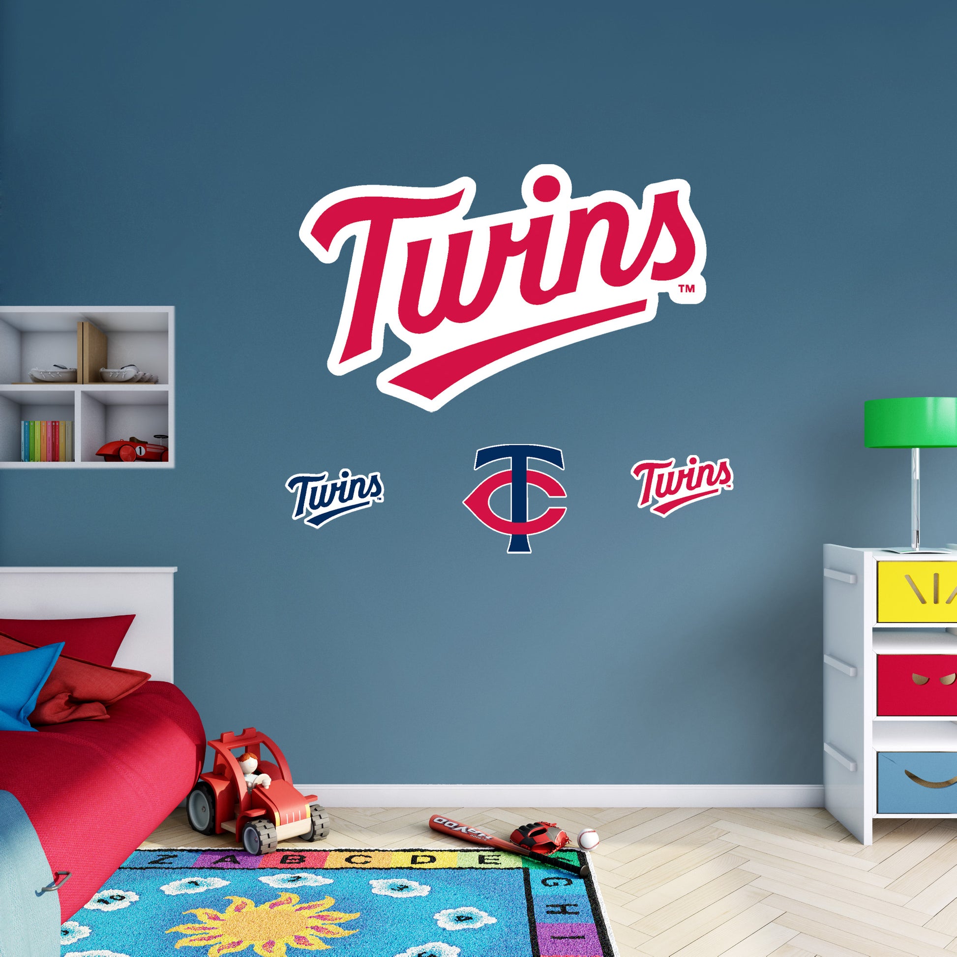 Minnesota Twins Scarf Colorblock Big Logo Design