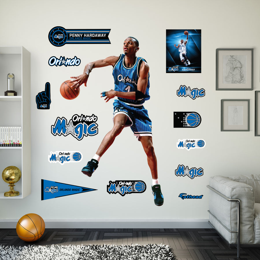Penny Hardaway - RealBig Legend Collection - Official NBA - Orlando Magic - Reusable Vinyl Wall Decals