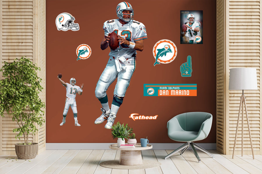 Dan Marino - RealBig Legend Collection - Official NFL - Miami Dolphins - Reusable Vinyl Wall Decals