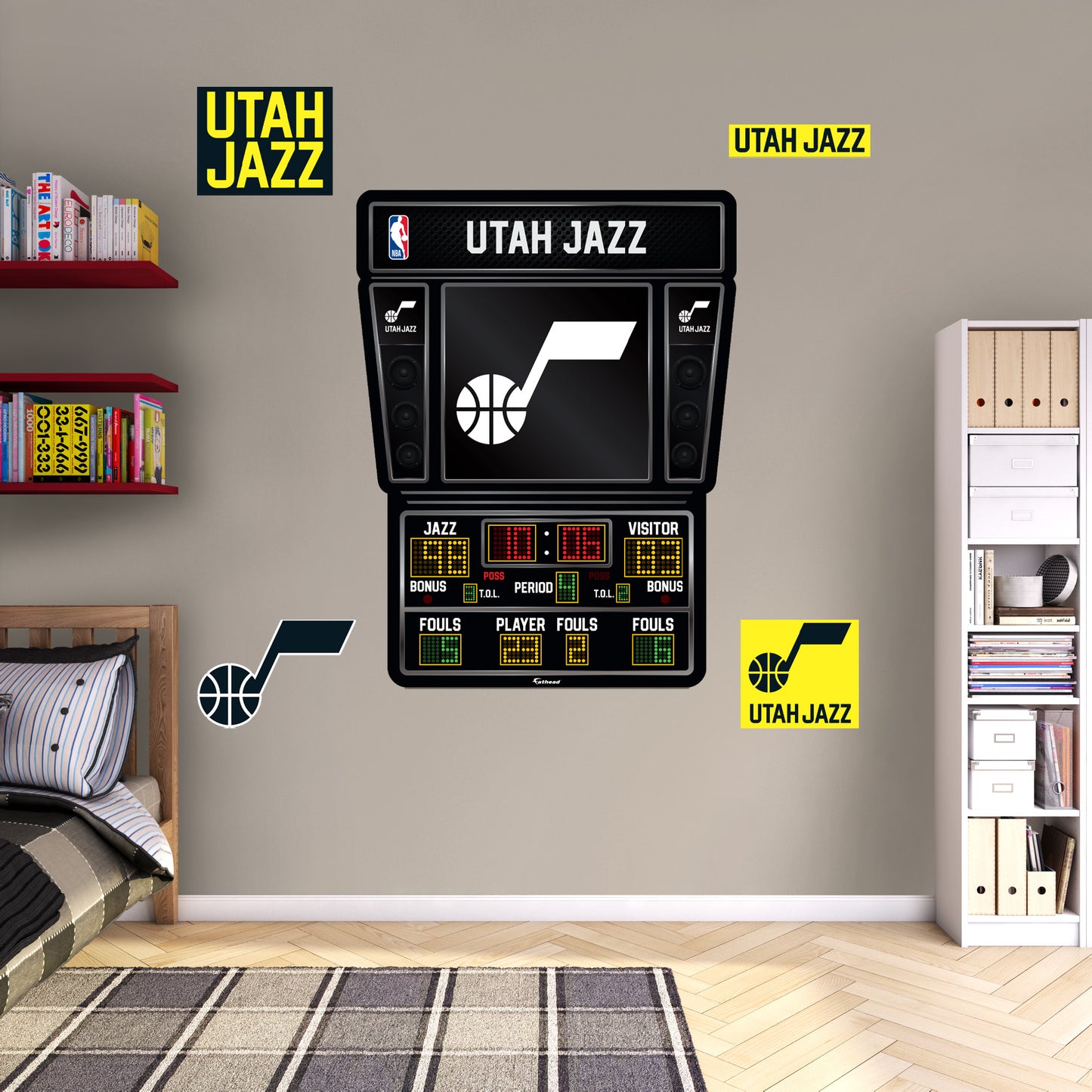 Utah Jazz - RealBig Scoreboard Collection - Official NBA - Reusable Vinyl Wall Decals