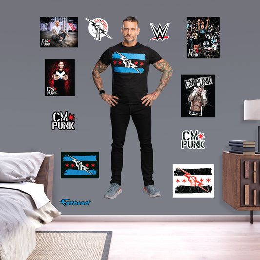 CM Punk         - Officially Licensed WWE Removable     Adhesive Decal