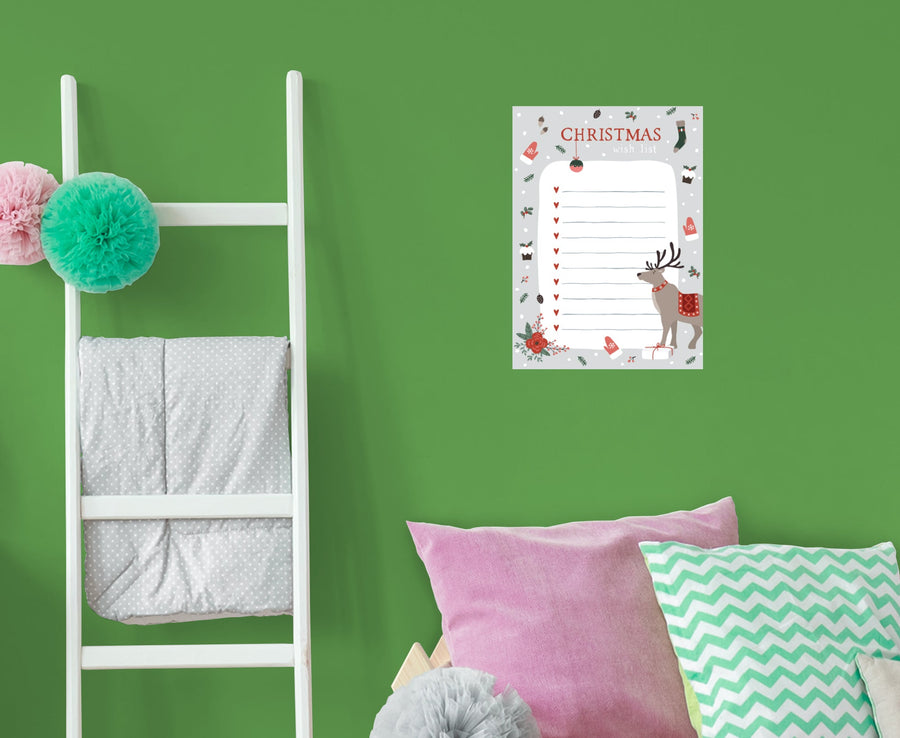 Christmas:  Hearts Dry Erase        -   Removable     Adhesive Decal