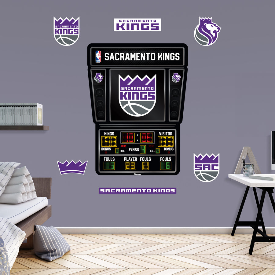 Sacramento Kings - RealBig Scoreboard Collection - Official NBA - Reusable Vinyl Wall Decals