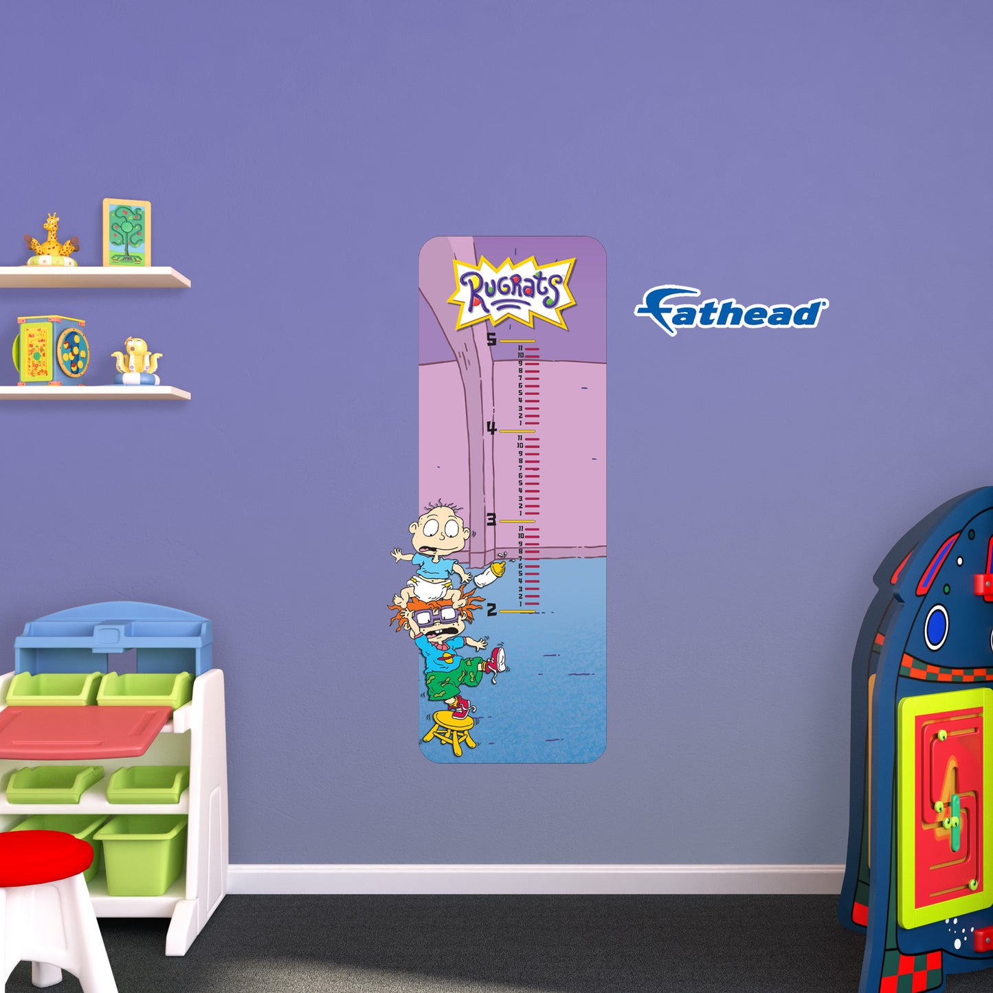 Rugrats: Tommy and Chuckie Losing Balance Growth Chart        - Officially Licensed Nickelodeon Removable     Adhesive Decal