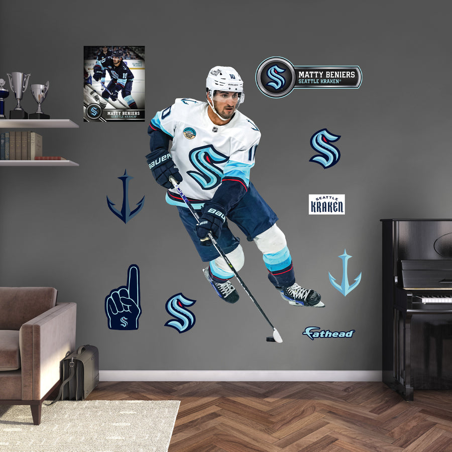 Matty Beniers - RealBig Collection - Official NHL - Seattle Kraken - Reusable Vinyl Wall Decals #2