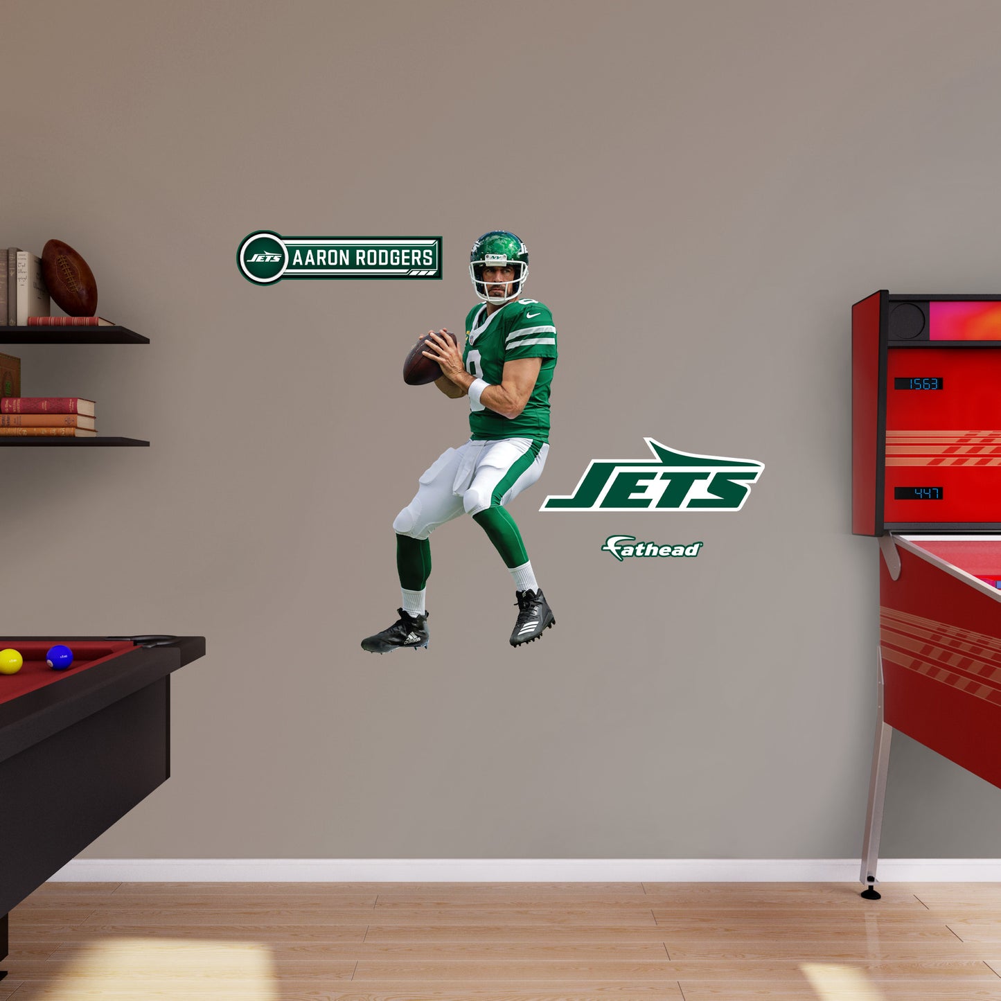 Aaron Rodgers - RealBig Collection - Official NFL - New York Jets - Reusable Vinyl Wall Decals