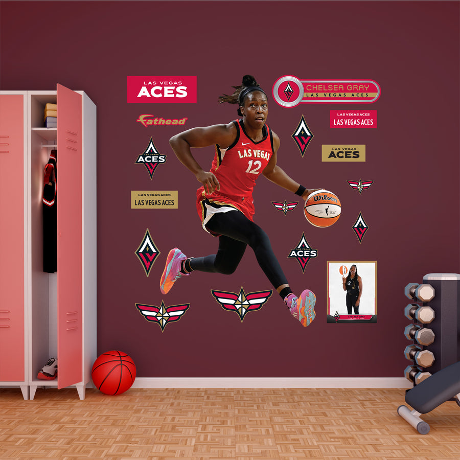 Chelsea Gray - RealBig Collection - Official WNBA - Las Vegas Aces - Reusable Vinyl Wall Decals