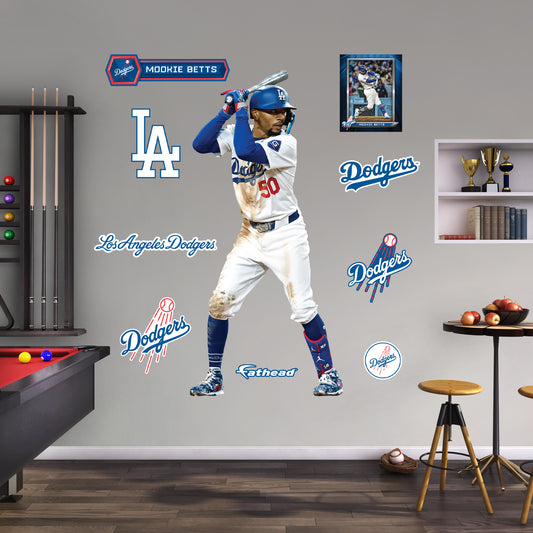 Los Angeles Dodgers: Mookie Betts         - Officially Licensed MLB Removable     Adhesive Decal