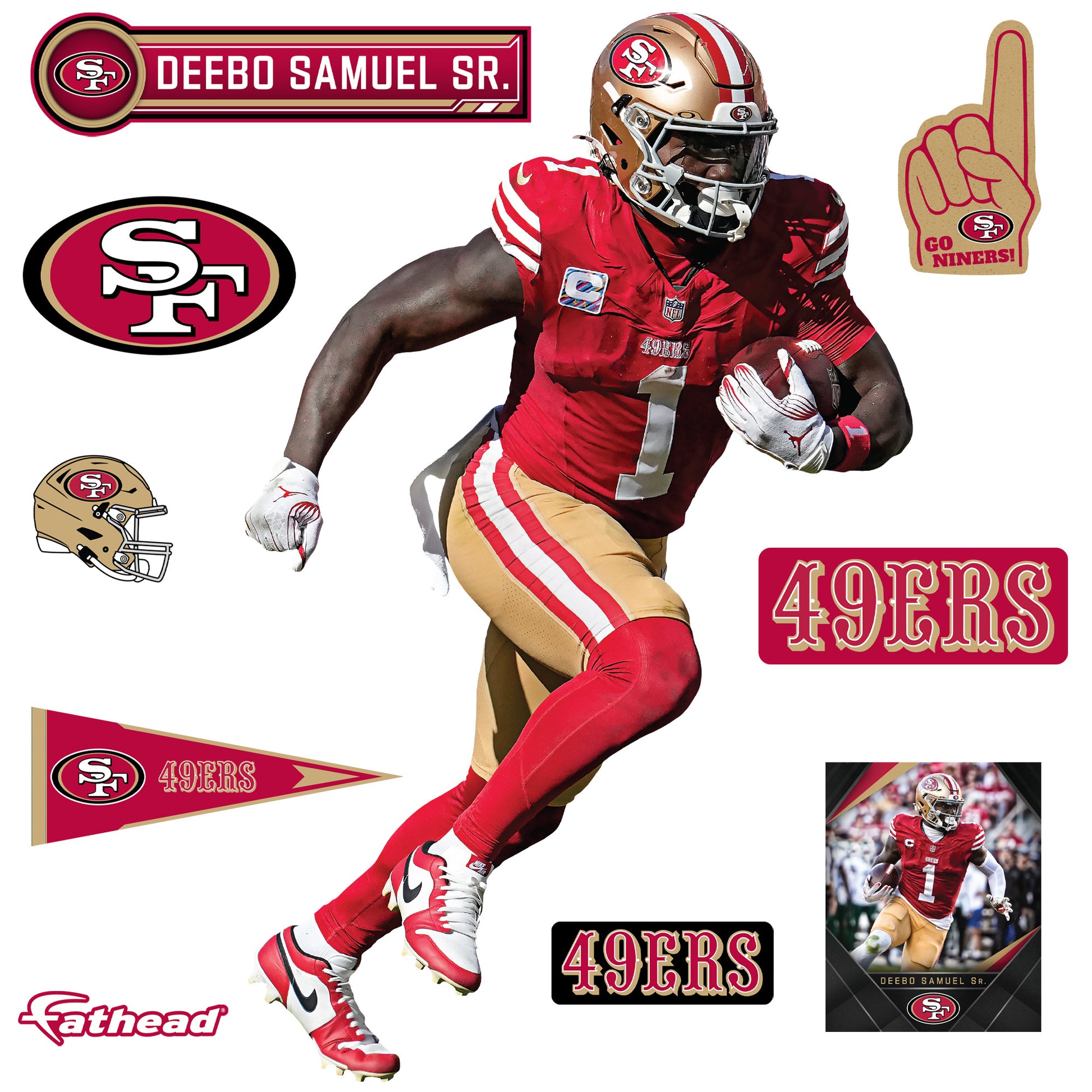 Life-Size Athlete +9 Decals  (49"W x 78"H) 