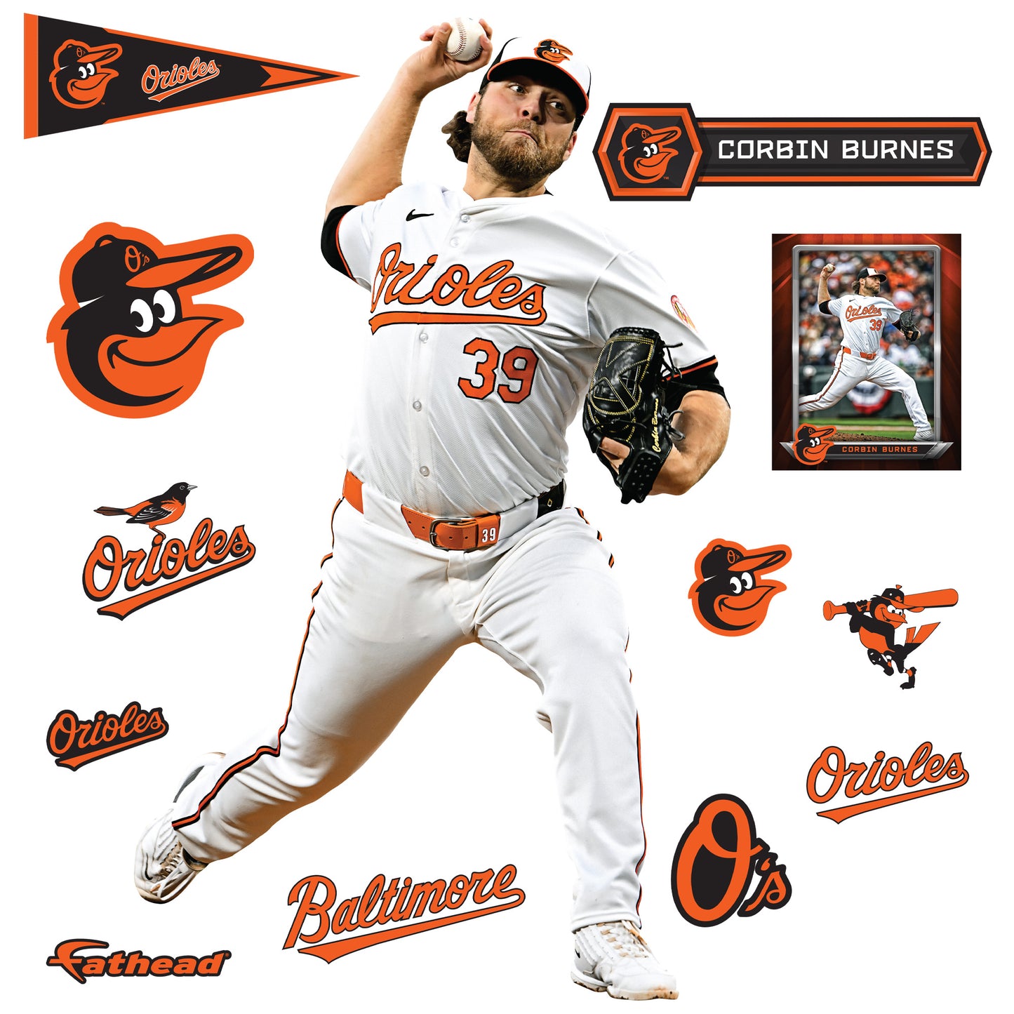 Life-Size Athlete +12 Decals  (46"W x 76"H) 