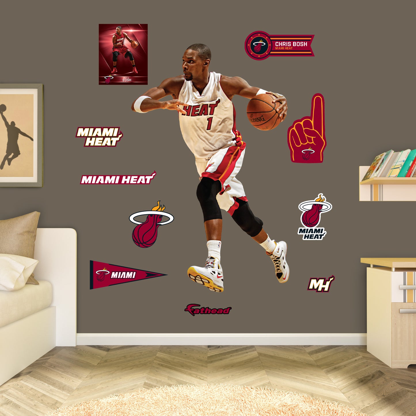 Miami Heat: Chris Bosh Legend        - Officially Licensed NBA Removable     Adhesive Decal
