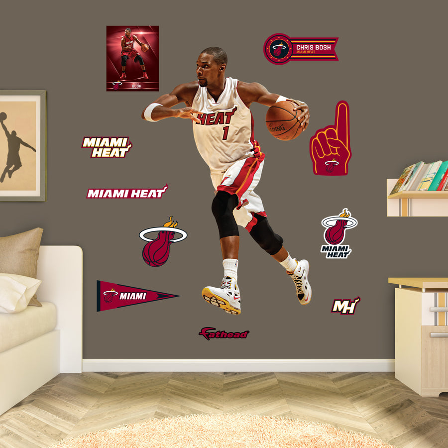 Chris Bosh - RealBig Legend Collection - Official NBA - Miami Heat - Reusable Vinyl Wall Decals