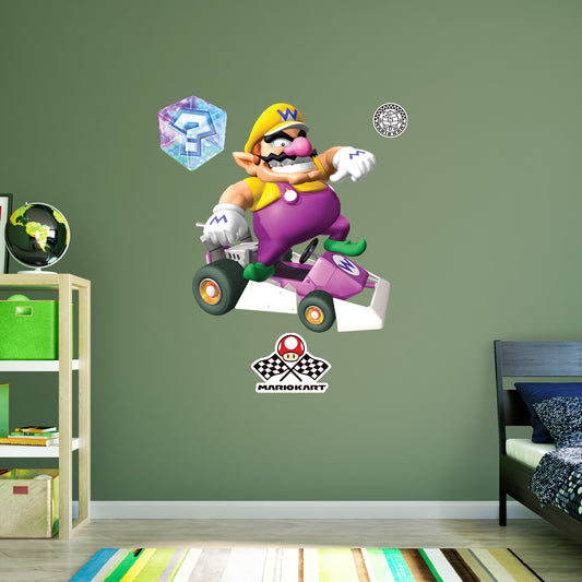 Mario Kart: Wario RealBig        - Officially Licensed Nintendo Removable     Adhesive Decal