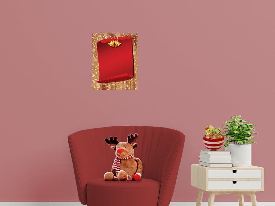 Christmas:  Red Paper Dry Erase        -   Removable     Adhesive Decal
