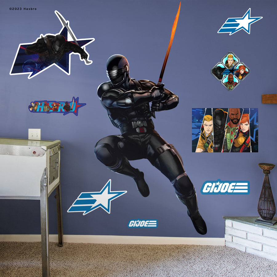Snake Eyes - G.I. Joe - RealBig Collection - Official Hasbro - Reusable Vinyl Wall Decals