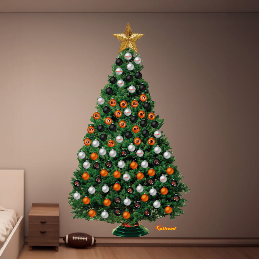 Cincinnati Bengals - Decorate Your Own Christmas Tree - Official NFL - Reusable Vinyl Wall Decals
