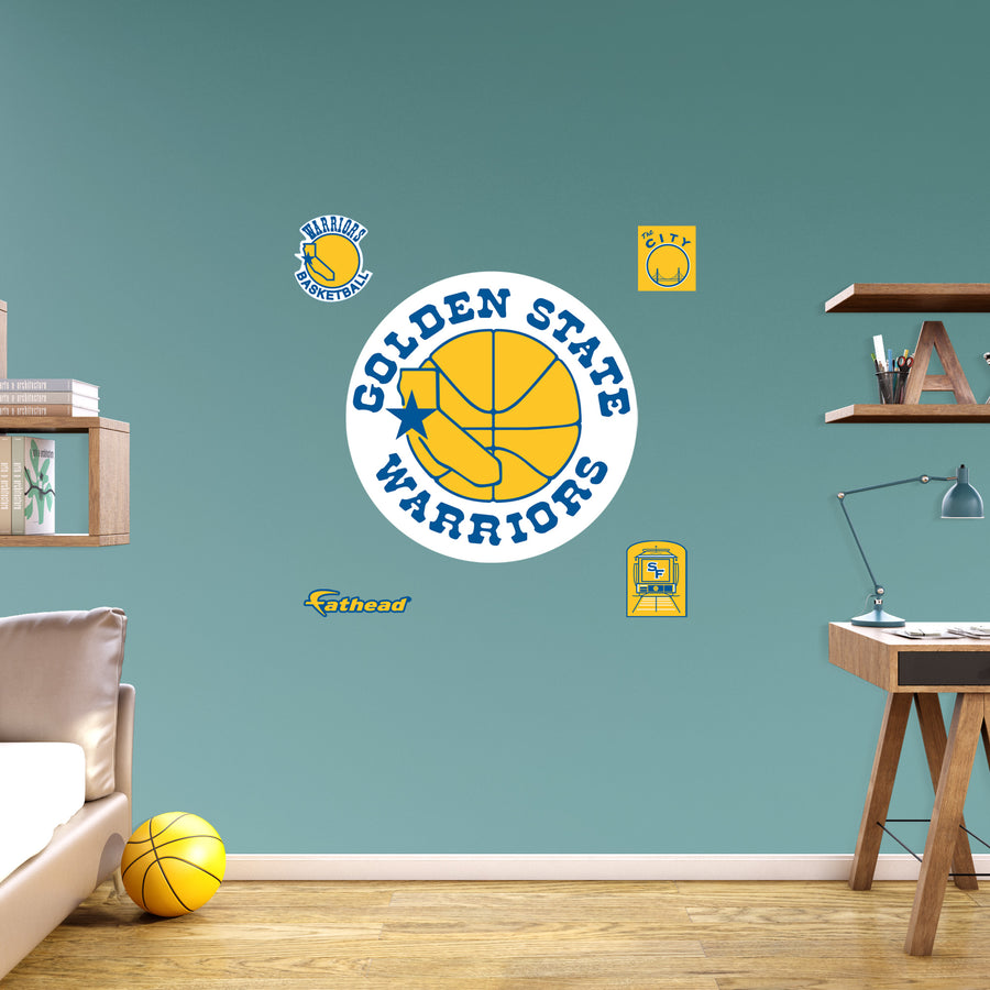 Golden State Warriors - RealBig Classic Logo Collection - Official NBA - Reusable Vinyl Wall Decals #2