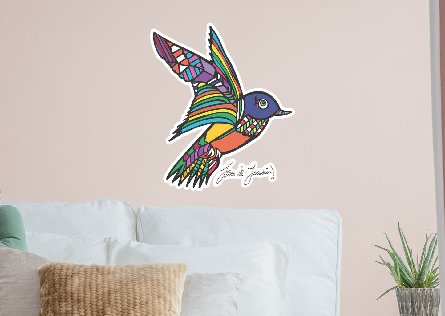 Dream Big Art:  Hummingbird Icon        - Officially Licensed Juan de Lascurain Removable     Adhesive Decal