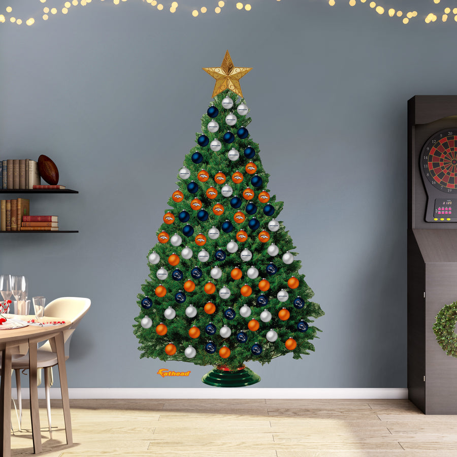 Denver Broncos - Decorate Your Own Christmas Tree - Official NFL - Reusable Vinyl Wall Decals