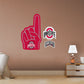 Ohio State Buckeyes:    Foam Finger        - Officially Licensed NCAA Removable     Adhesive Decal