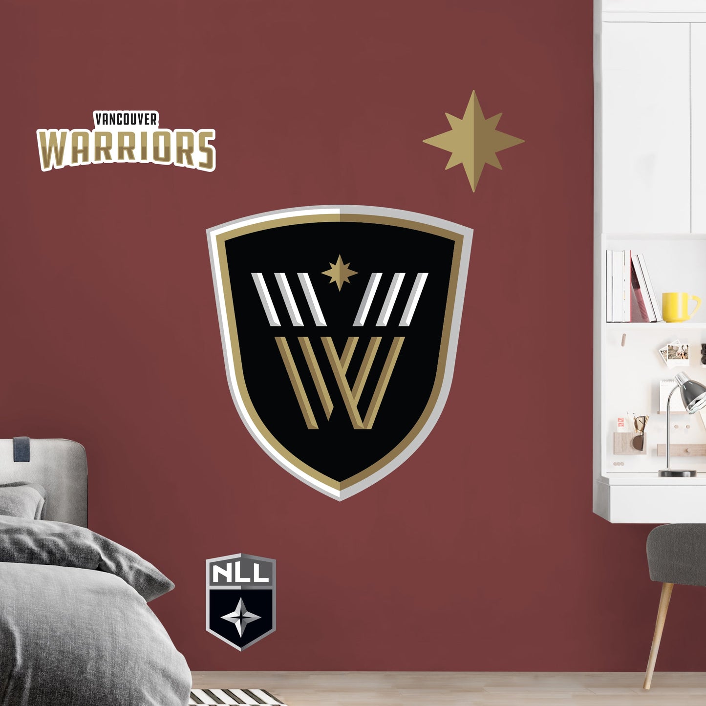 Vancouver Warriors:   Logo        - Officially Licensed NLL Removable     Adhesive Decal
