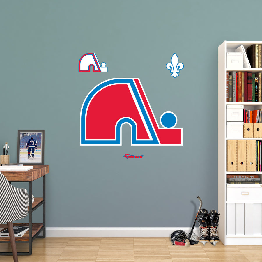 Quebec Nordiques - RealBig Vintage Logo Collection - Official NHL - Reusable Vinyl Wall Decals
