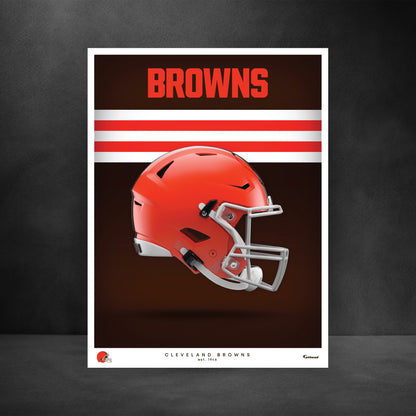 Cleveland Browns - Helmet Series - Peel & Stick Poster - Official NFL - Reusable Vinyl Wall Decal