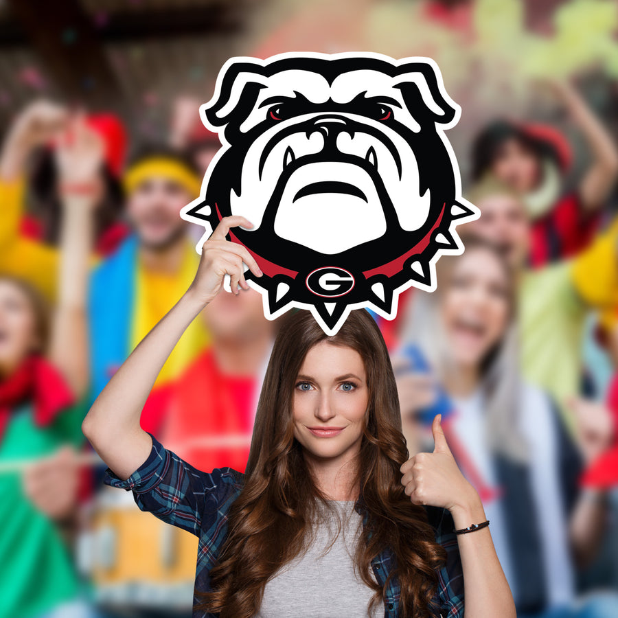 Dawg Foamcore Logo - Big Head - Official NCAA - Georgia Bulldogs - Foam Core Cutout