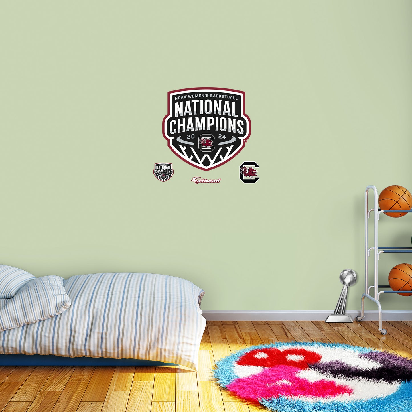 South Carolina Gamecocks:  2024 Women's Basketball National Champions Logo        - Officially Licensed NCAA Removable     Adhesive Decal