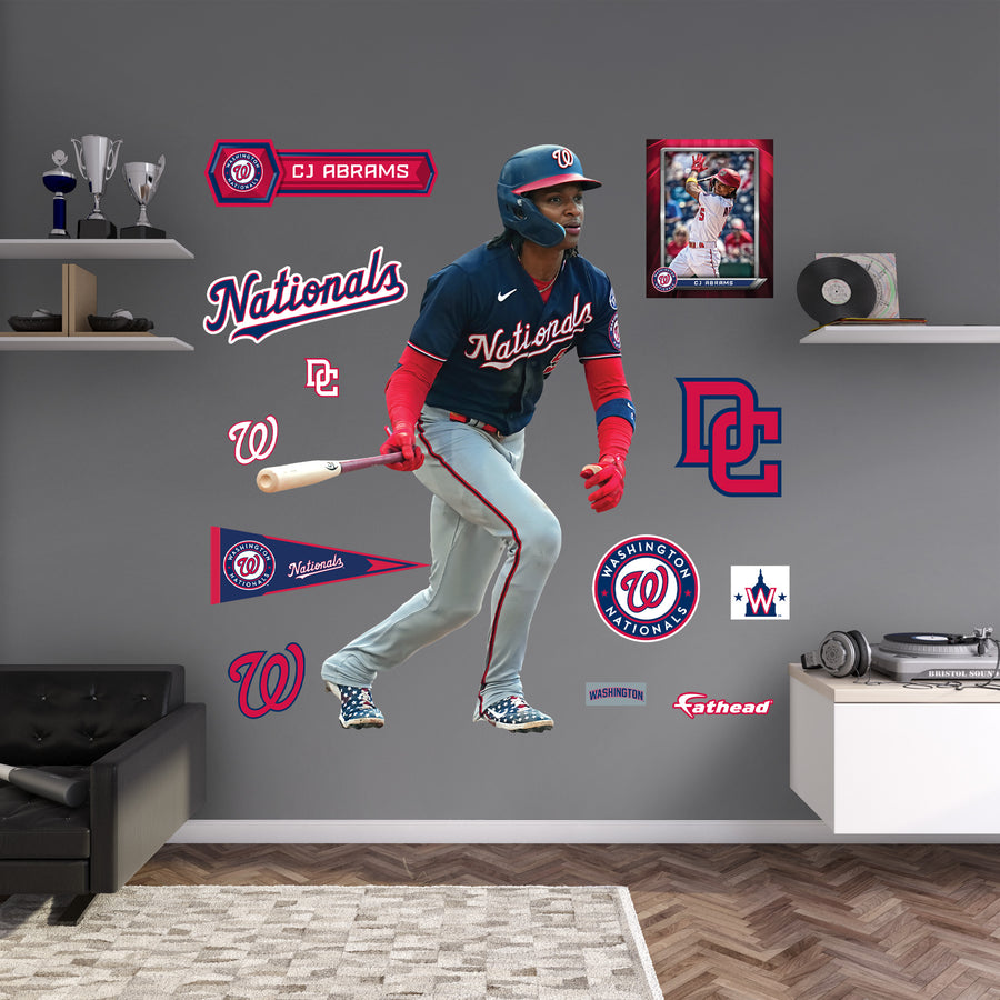 CJ Abrams - RealBig Collection - Official MLB - Washington Nationals - Reusable Vinyl Wall Decals