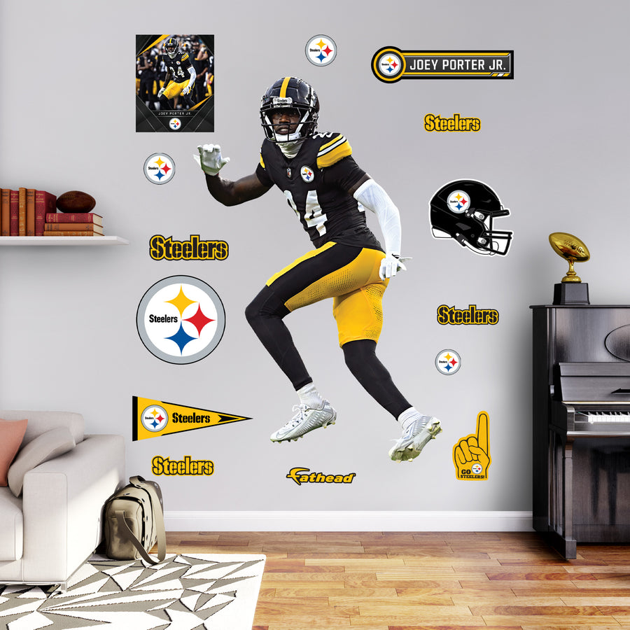 Joey Porter Jr. - RealBig Collection - Official NFL - Pittsburgh Steelers - Reusable Vinyl Wall Decals