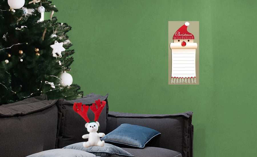 Christmas:  Red Hat Dry Erase        -   Removable     Adhesive Decal