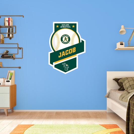 Oakland Athletics:  2023 Banner Personalized Name        - Officially Licensed MLB Removable     Adhesive Decal