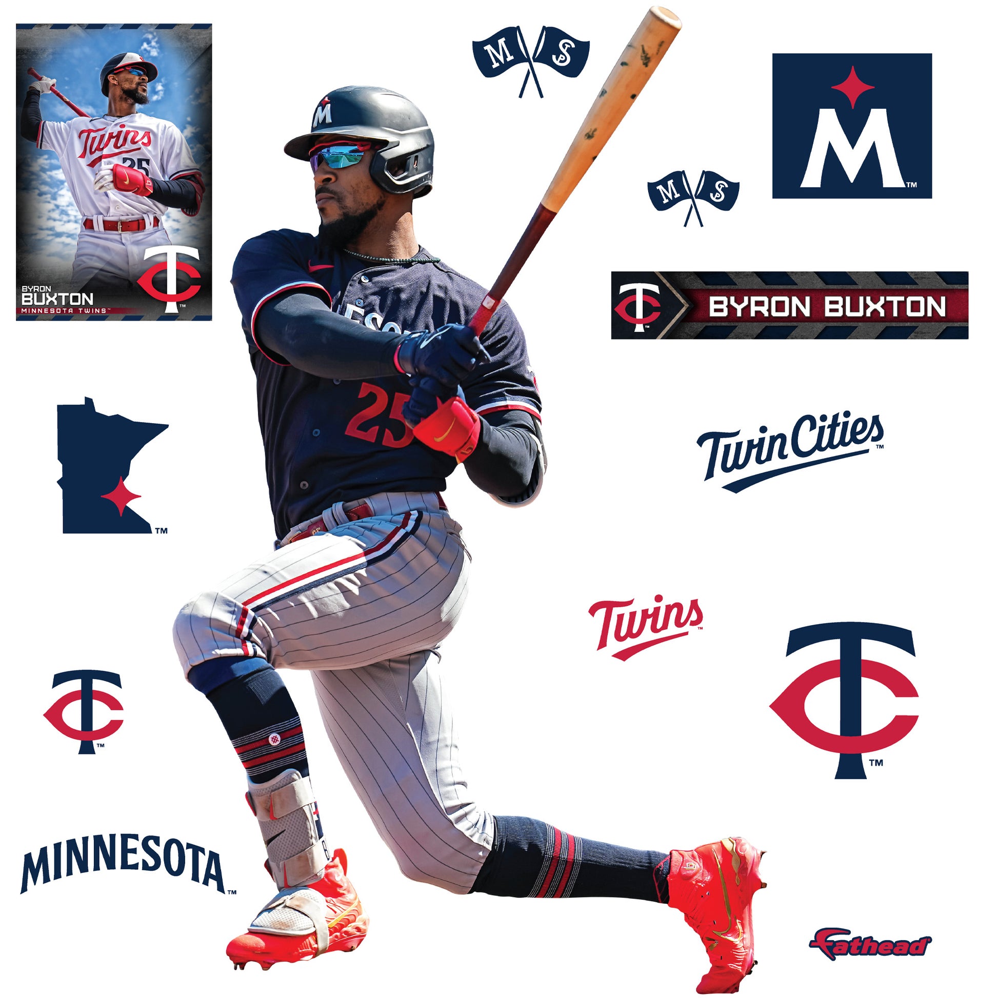 Minnesota Twins Byron Buxton New 2023 Season Prints Baseball Shirt