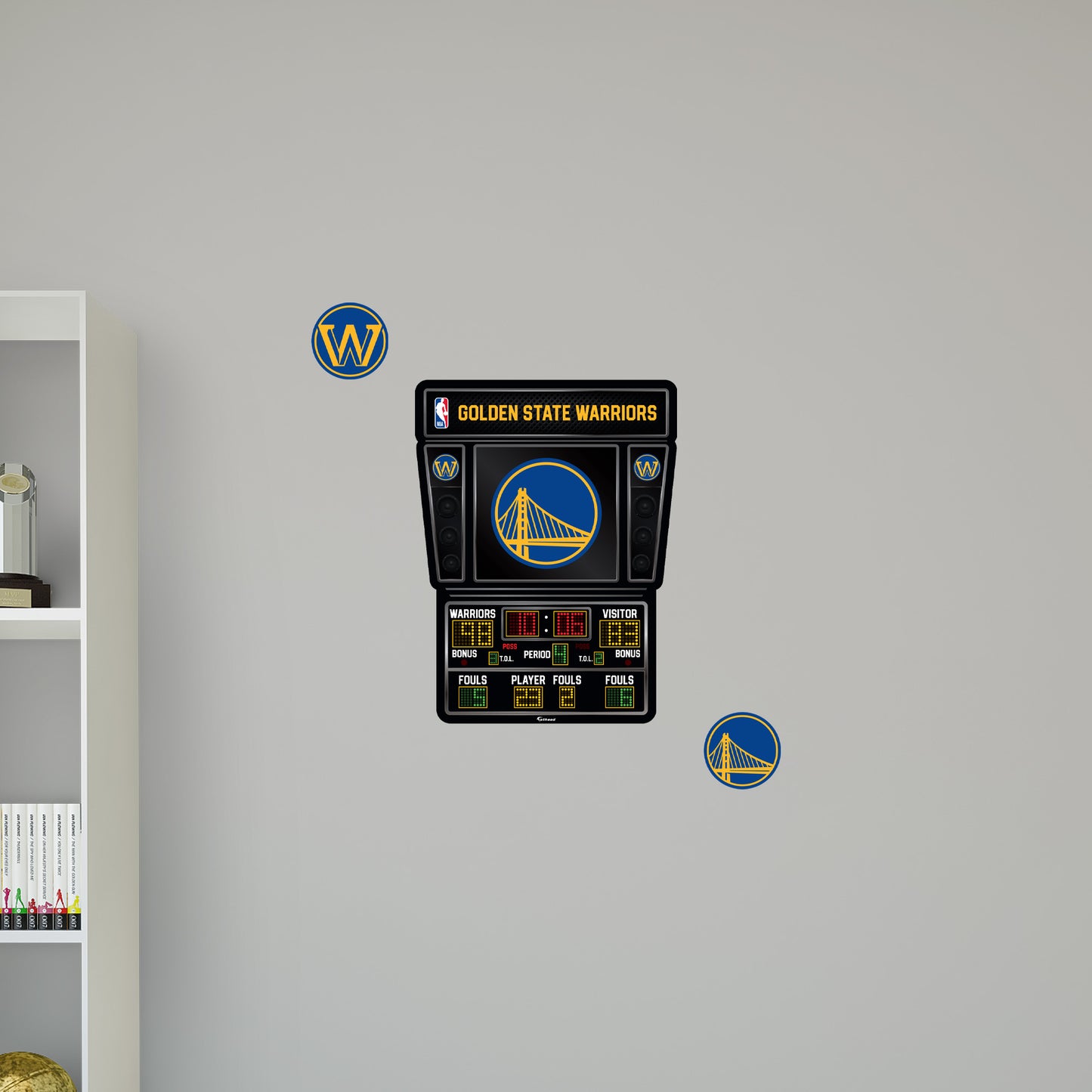 Golden State Warriors:  Scoreboard        - Officially Licensed NBA Removable     Adhesive Decal