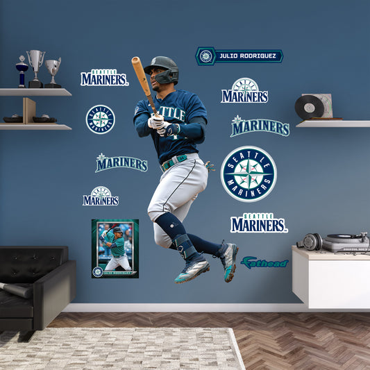 Seattle Mariners: Julio Rodriguez         - Officially Licensed MLB Removable     Adhesive Decal