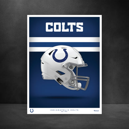 Indianapolis Colts - Helmet Series - Peel & Stick Poster - Official NFL - Reusable Vinyl Wall Decal