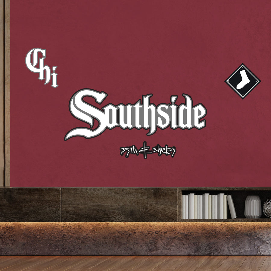 Chicago White Sox - RealBig City Connect Logo Collection - Official MLB - Reusable Vinyl Wall Decals