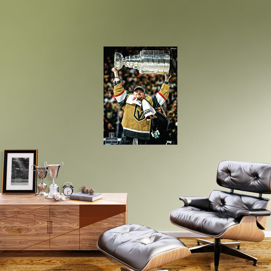 Jack Eichel - 2023 Stanley Cup Hoist - Peel & Stick Poster - Official NHL - Vegas Golden Knights - Reusable Vinyl Wall Decal